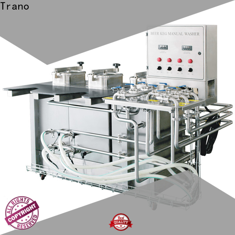 Trano Beer Keg Three Heads Semi-Automatic Washer supplier for beverage factory